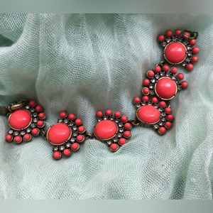 ⭐️ J-Crew Coral & Diamond Bracelet🌟